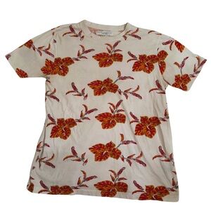 Truth Substance Common Sense orange  hibiscus flower men’s t-shirt